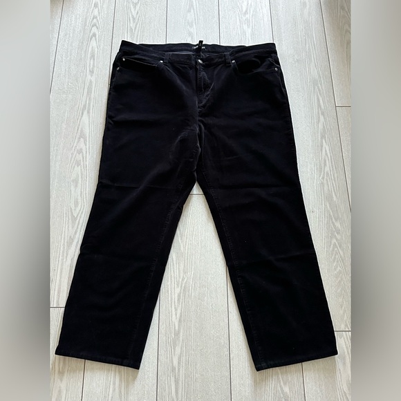 Eileen Fisher Pants - Eileen Fisher Black Wide-Leg Corduroy Trousers size 1x